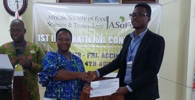 Vincent Abe-Inge wins Best Poster Award at the 1st ASoFoST International Conference